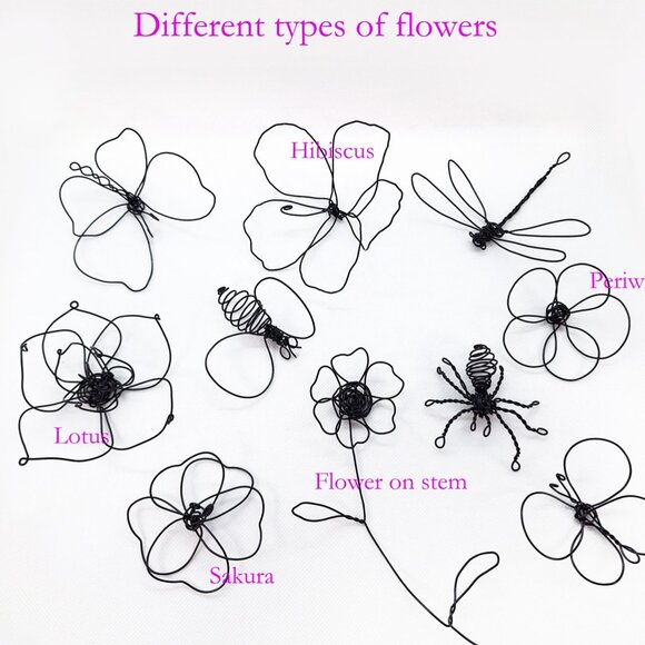 Handmade 3D metal wire sculptures wall decor or desktop display- unique gift - Picture 7 of 7